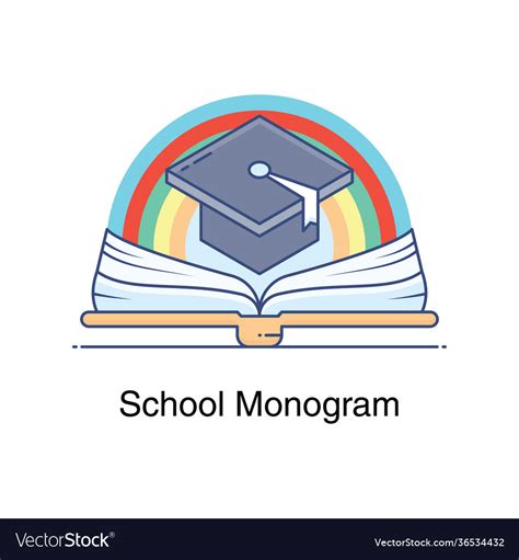 School Monogram Royalty Free Vector Image Vectorstock