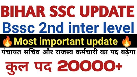 Bssc Inter Level Vacancy 2023 Update Bihar Ssc 10 2 Level Exam Update