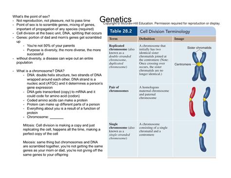 Lecture 13 Reproduction Genetics Whats The Point Of Sex Not Reproduction Not Pleasure Not