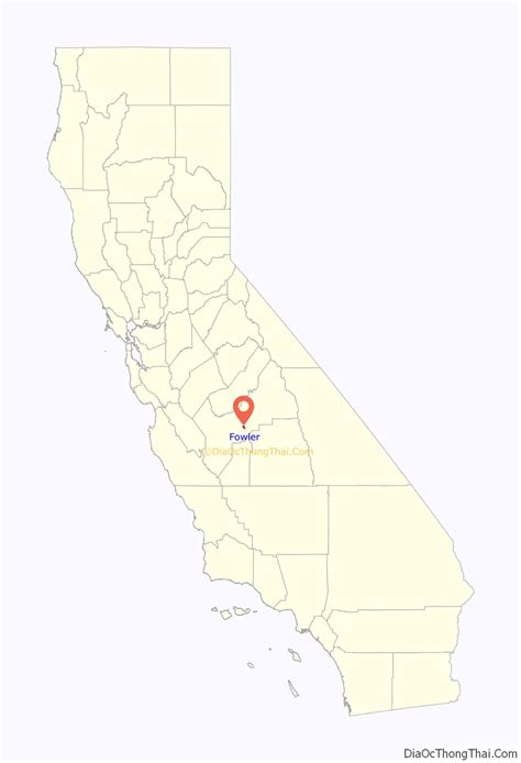 Map of Fowler city, California