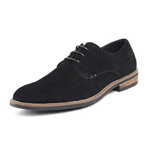 Bruno Marc Mens Urban 08 Black Suede Leather Lace Up Oxfords Shoes