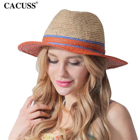 Cacuss Handmade Sun Hats For Women Bucket Caps Ladies Summer Beach Straw Cap 2017 Fashion In