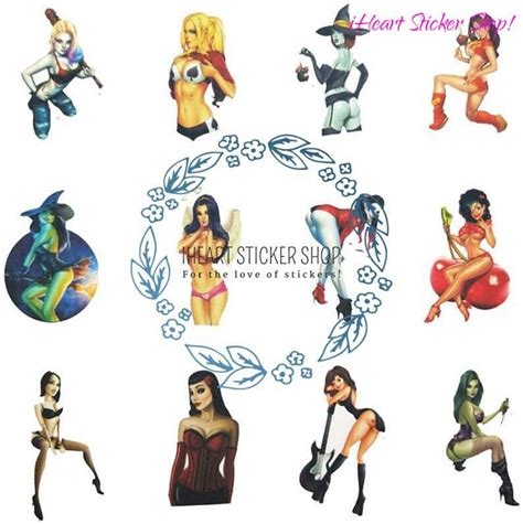 Sexy Costume Sticker Packs Sexy Lady Stickers Vinyl Stickers Etsy