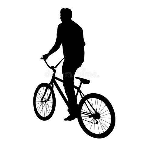 Man Riding Bicycle Silhouette