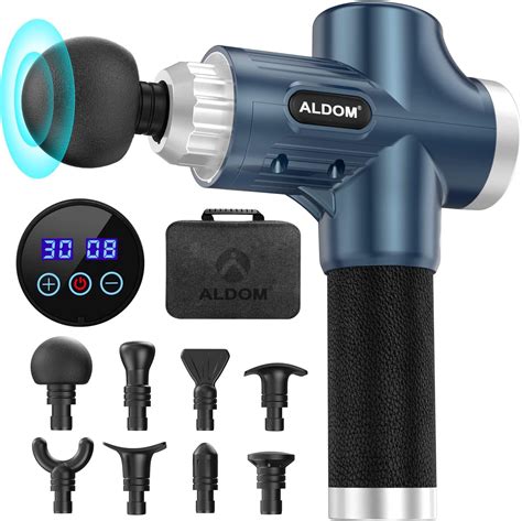 Aldom Massage Gun Deep Tissue Large Capacity Usb C Rechargeable Cordless Muscle Gun Massager 30