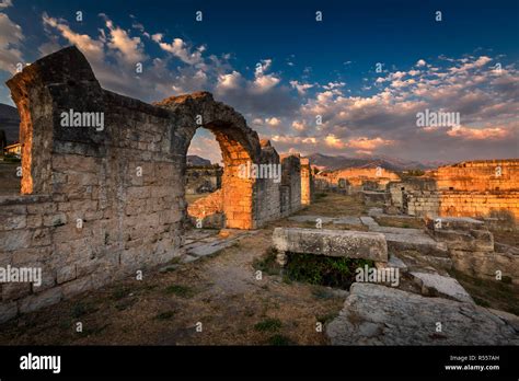 Ruins Of Ancient Roman Salona Solin Near Split Dalamatia Croatia