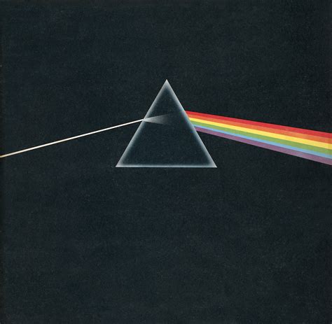 Pink Floyd Dark Side Of The Moon Solid Blue Triangle 1st Uk Press A2 B2