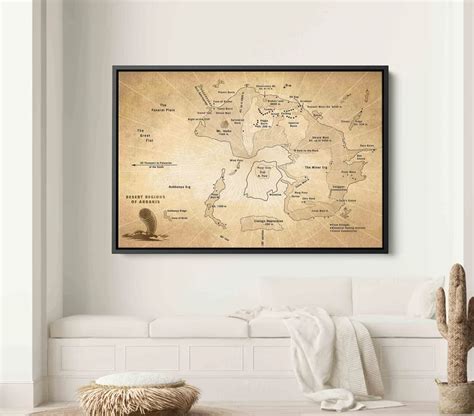 Dune Map Canvas Arrakis Map Map of Arrakis Fantasy Map - Etsy Turkey ...