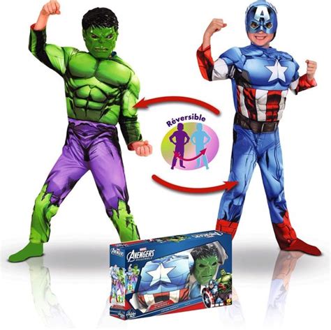 Captain America En Hulk Luxe Kostuum Box Voor Jongens