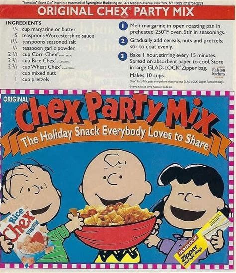 Pin By Mary Blaine On Snoopy Original Chex Party Mix Chex Party