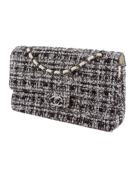 Chanel Tweed Classic Medium Double Flap Bag - Handbags - CHA187659 ...