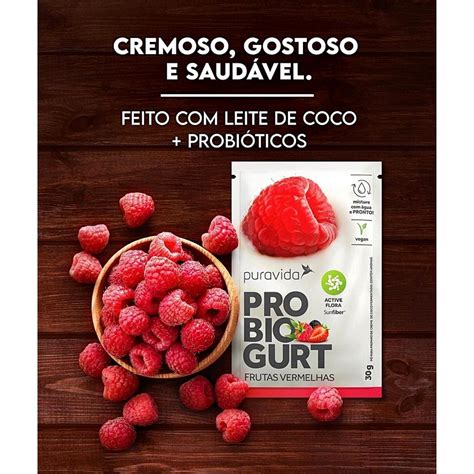 Coco Yogurt Frutas Vermelhas Caixa Sach S De G Cada Puravida