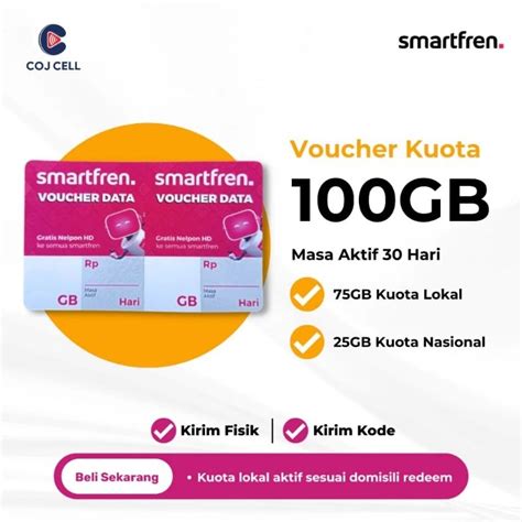 Jual Voucher Paket Data Internet Smartfren 100GB Kuota Super Besar Masa