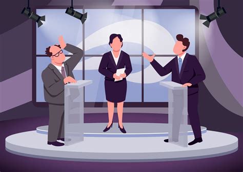 Television debate scene 1644093 Vector Art at Vecteezy