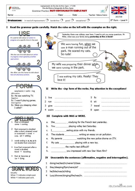 Past Simple Tense Vs Past Continuous Tense English Learn Site