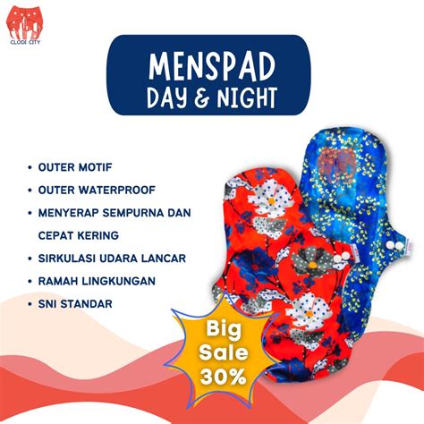 Jual Original Klodiz Menspad Kain Day Night Motif Pembalut Wanita