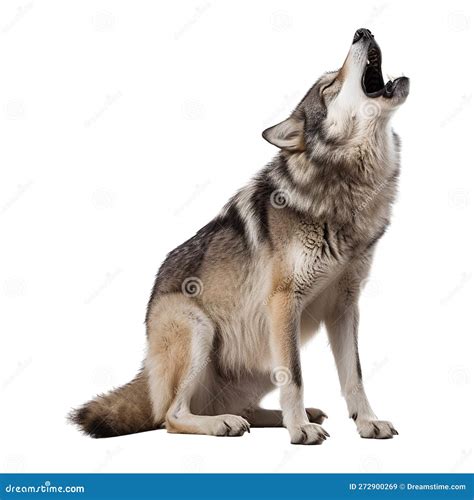 Wolf Howling Sitting Fifty One Wolves Howling