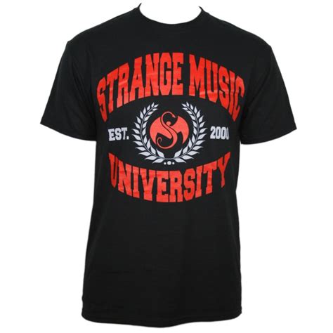 Strange Music Black University T Shirt