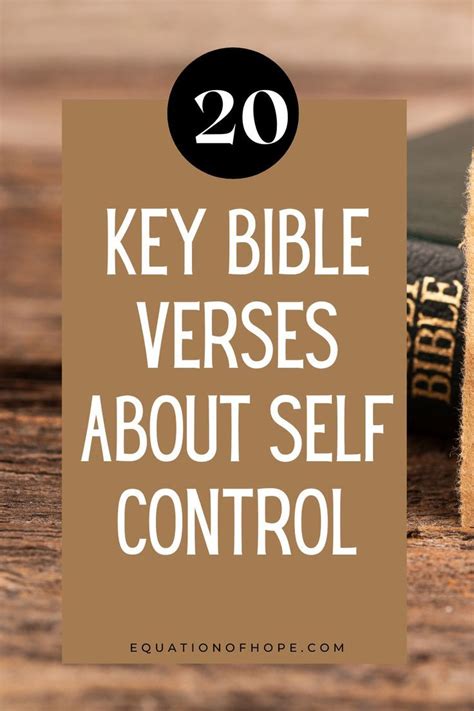 Key Bible Verses About Self Control In Bible Verses Self