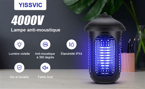 Yissvic Lampe Anti Moustique W Tueur Insectes Moustique Mouches