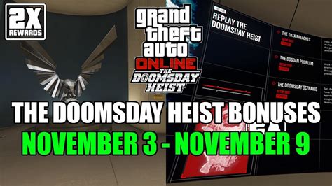 Gta Online Weekly Update Original Heists The Doomsday Heist Bonuses