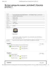 Revisar Entrega De Examen Actividad Ejercicio Pr Ctico Pdf
