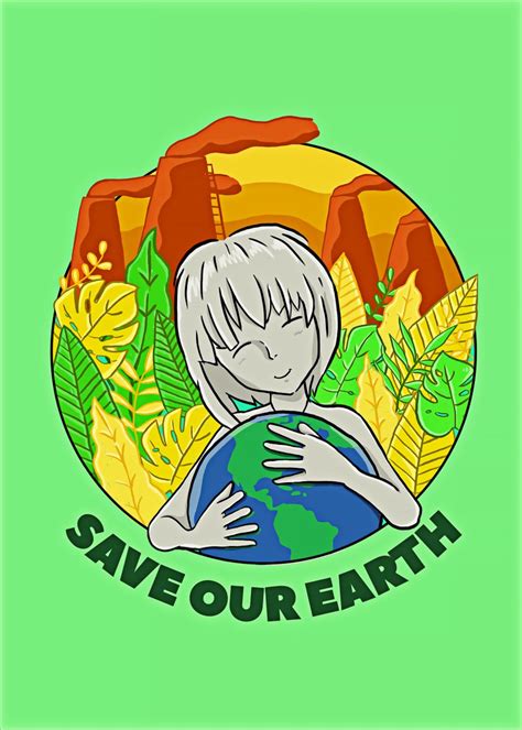 Save Our Earth Poster Pigura