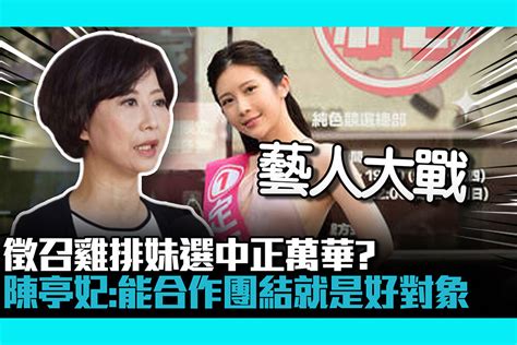 【cnews】徵召雞排妹選中正萬華？陳亭妃：能合作團結就是好對象 匯流新聞網