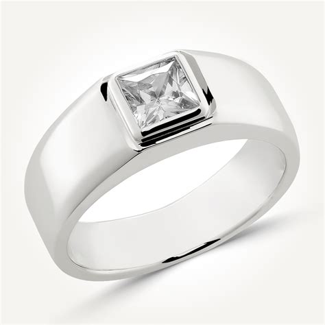 Princess Cut Diamond Bezel Band Style 71536