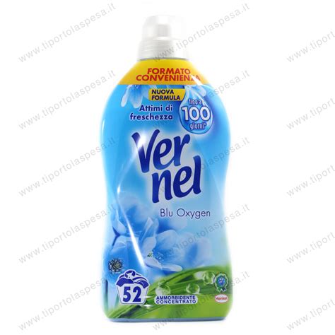 Ammorbidente Concentrato Vernel Blu Oxygen 52 Lavaggi Lt 1 3