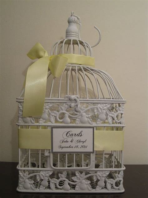 Wedding Card Box Bird Cage White Birdcage By Southburytreasures 40