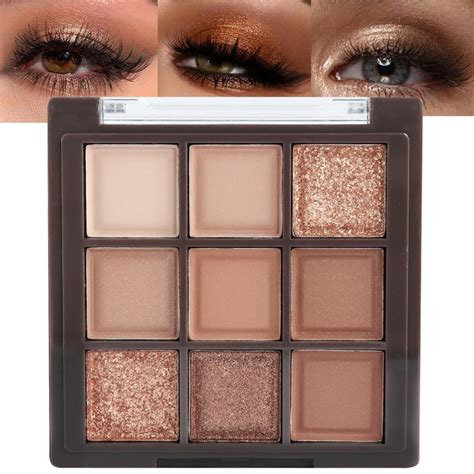 Amazon Colors Nude Champagne Gold Matte Shimmer Eyeshadow Palette For Eye Makeup High