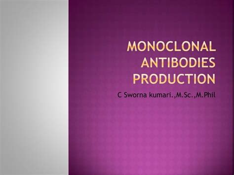 Monoclonal Antibodies Production Ppt