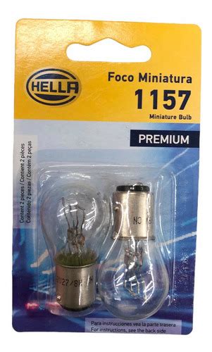 Set 2x Focos Halógeno Hella Premium Bulbo Oem 12v 1157 27 8w Meses