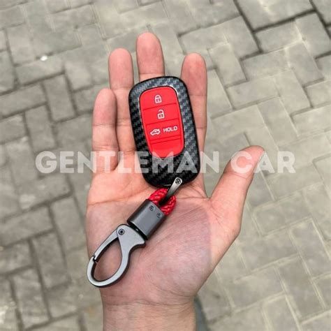 Promo Cover Carbon Case Smart Key Casing Kunci All New Honda HRV Civic