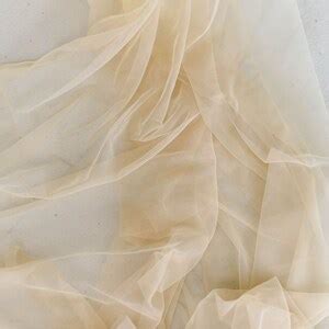 Yard Lace Fabric Nude Color Soft Tulle Exquisite Bridal Wedding Fabric Headband Tulle Width