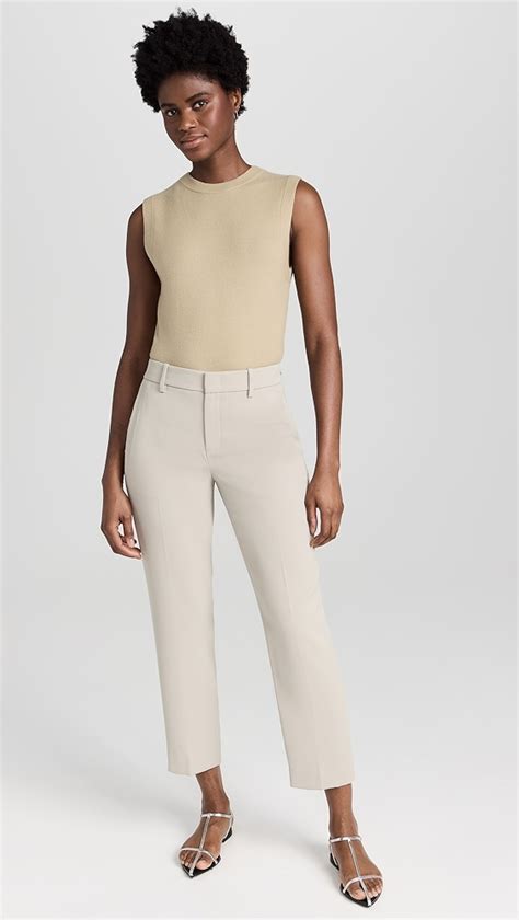 Vince Crepe Tailored Straight Leg Pants Shopbop