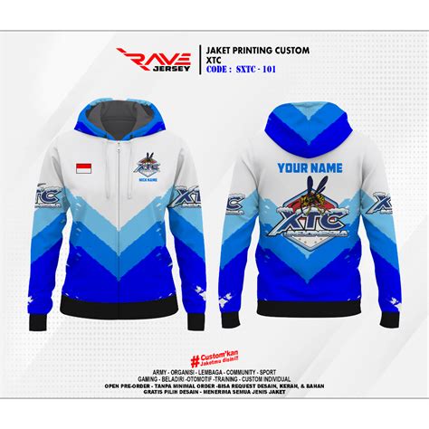 Jual Jaket Xtc Full Printing Sublim Custom Desain Suka Suka Shopee