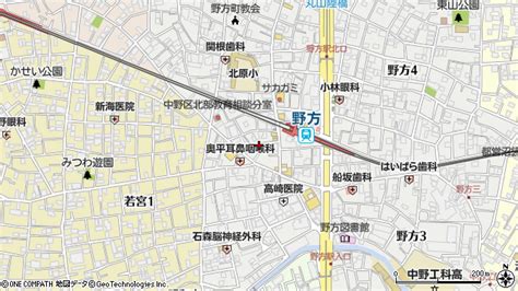 東京都中野区野方 地図（住所一覧から検索） ：マピオン