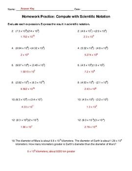 Compute With Scientific Notation By In The Middle With Math Tpt