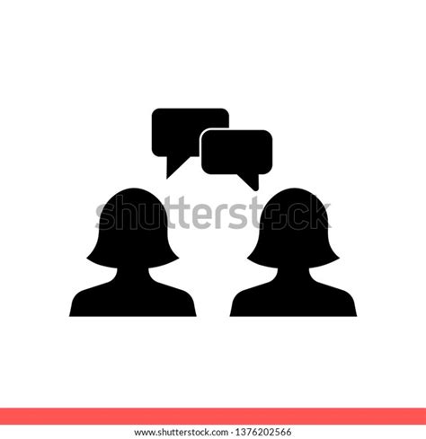 Talking People Vector Icon Speaking Symbol Vector De Stock Libre De