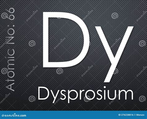 Dysprosium Chemical Element Symbol on Dark Background Stock ...