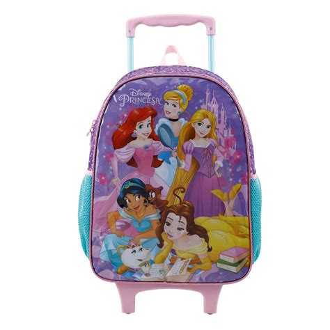 Mochila Infantil De Rodinhas Princesas Disney Original Xeryus