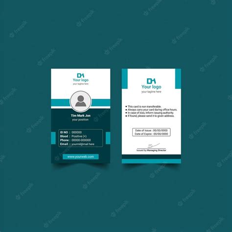 Premium Vector Corporate Employee Id Card Design