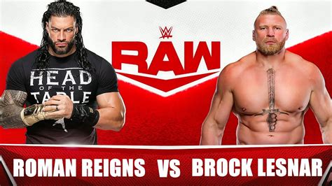 Roman Reigns Vs Brock Lesnar Wwe Raw Wwe 2k22 Youtube