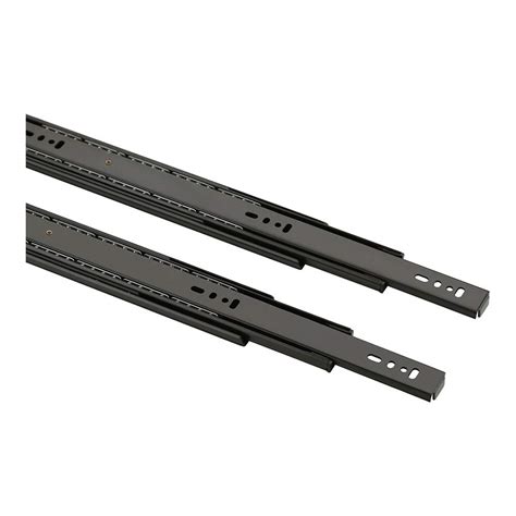 IPSA Ball Bearing Telescopic Channel Drawer Slides 10 Inch Black Finish