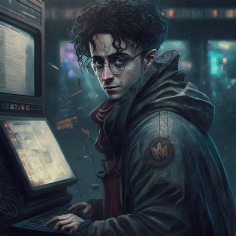 Harry Potter in Cyberpunk Style : r/midjourney