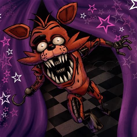 How To Draw Foxy The Fox Five Nights At Freddys By Kingtutorial Fnaf