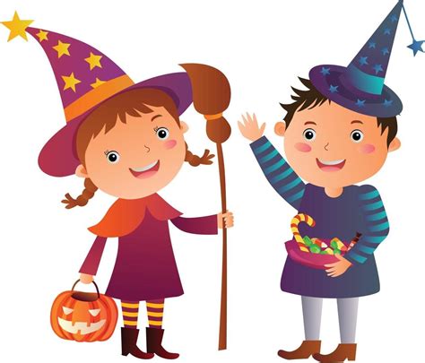 halloween kids witch cartoon 2982302 Vector Art at Vecteezy