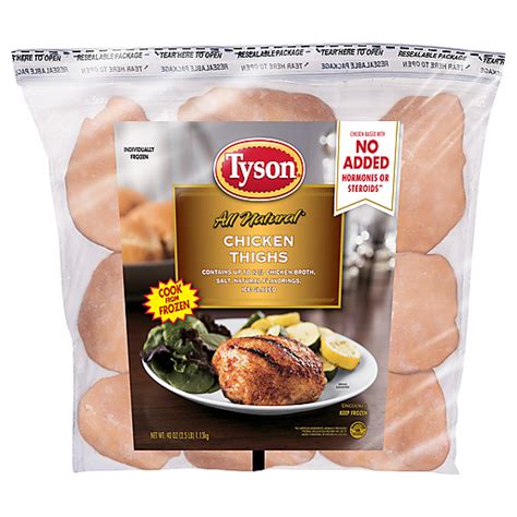 Tyson Tyson Chicken Thighs Bone In 2 5 Lb Frozen 40 Oz Chicken